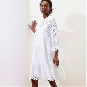 Like New! XSP Banana Republic Factory Eyelet White Dress